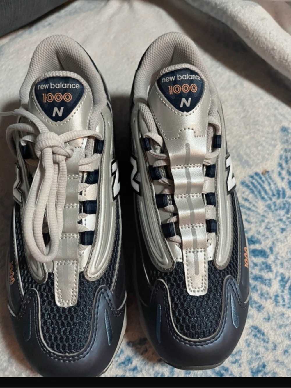 Woman New Balance Navy and Gray 1000 Sneakers